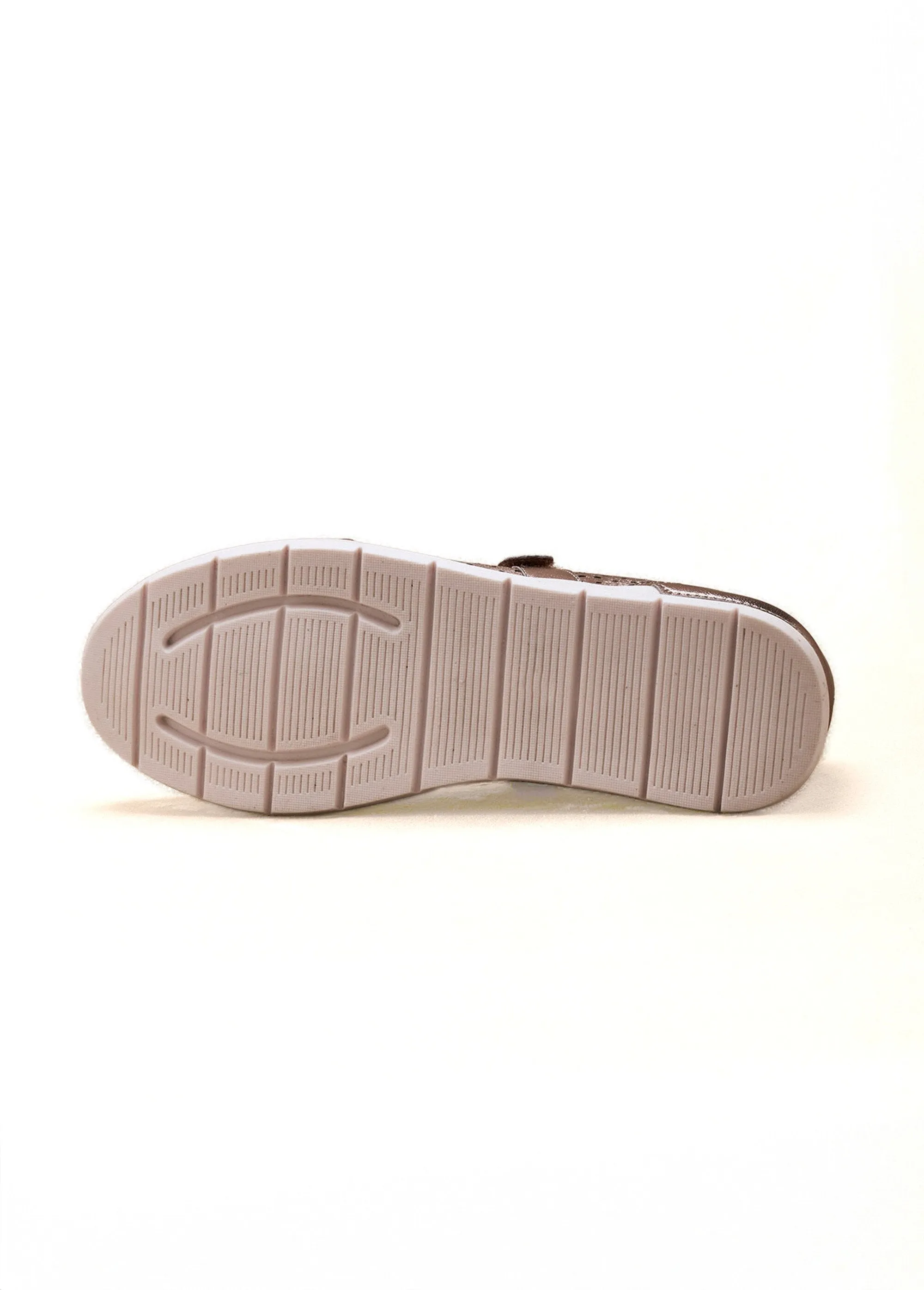 Perforated leather strappy ballerinas