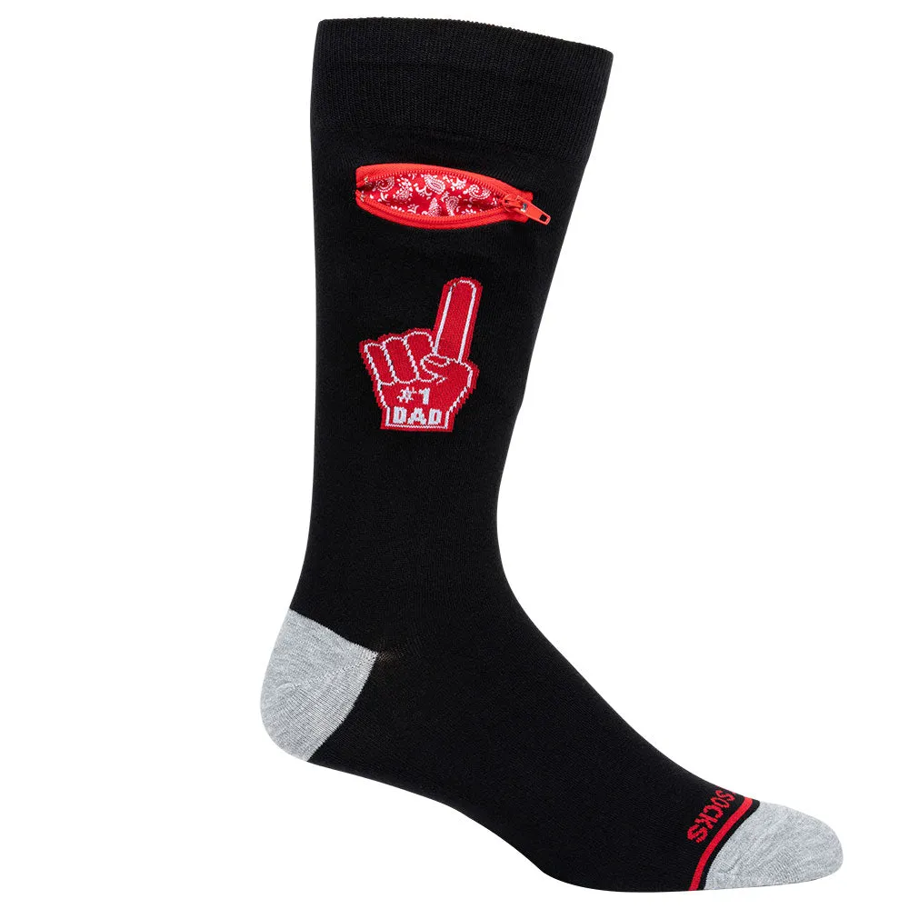 Pocket Socks®, #1 Dad, Mens