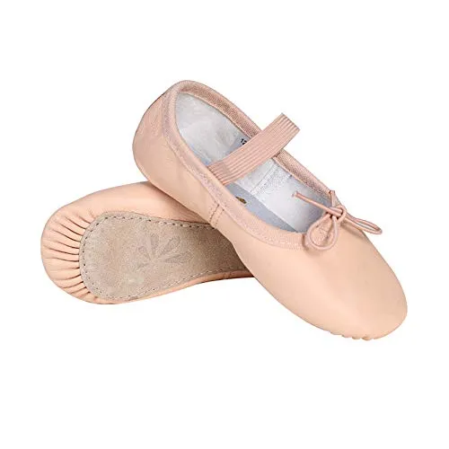 Premium Leather Ballet Slipper for Toddlers, Little and Big Kids