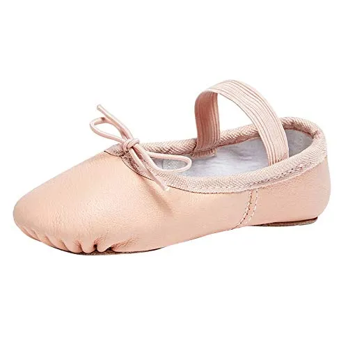 Premium Leather Ballet Slipper for Toddlers, Little and Big Kids