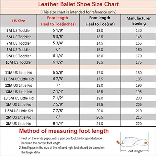 Premium Leather Ballet Slipper for Toddlers, Little and Big Kids