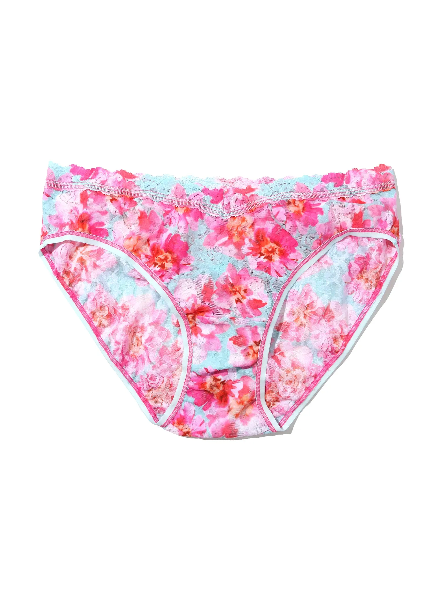 Printed Signature Lace® V-Front High Cut Brief First Bloom