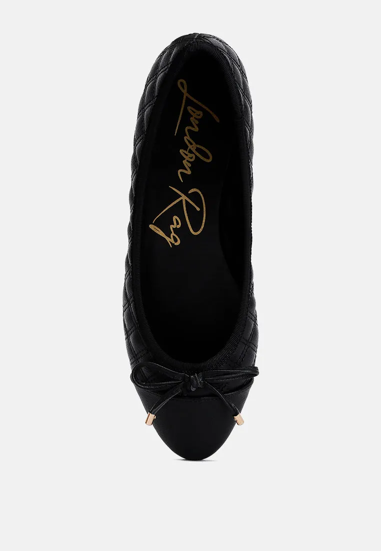 Quilted Faux Leather Ballerinas By MODE
