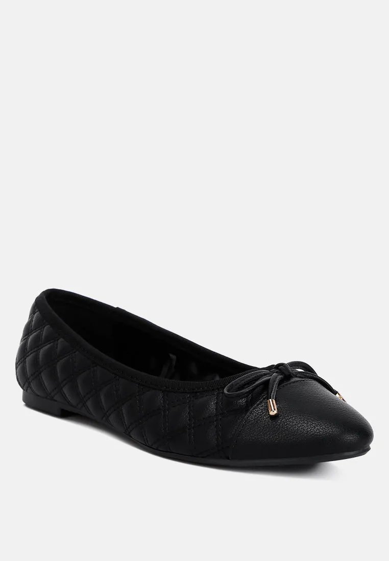 Quilted Faux Leather Ballerinas By MODE