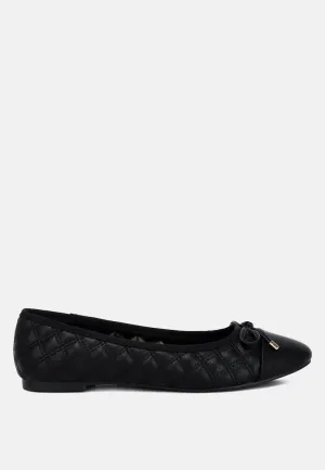 Quilted Faux Leather Ballerinas By MODE