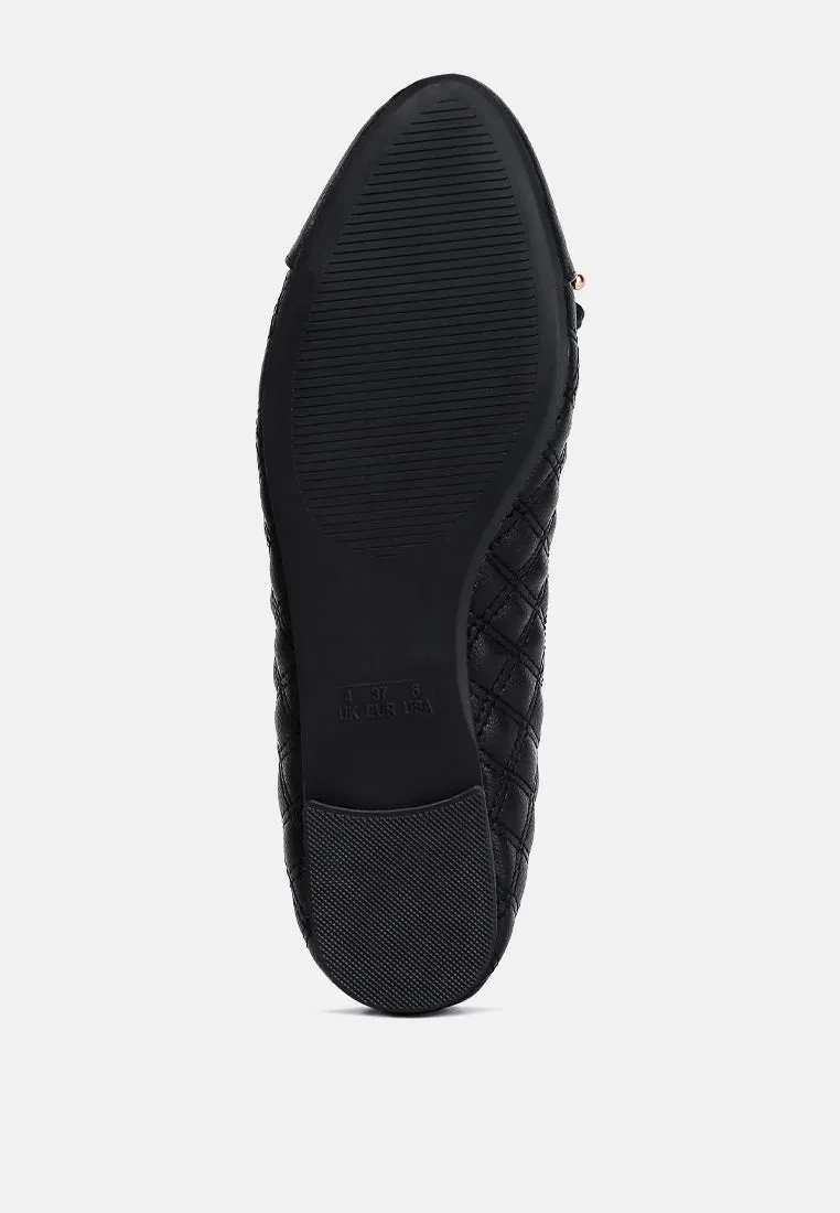 Quilted Faux Leather Ballerinas By MODE