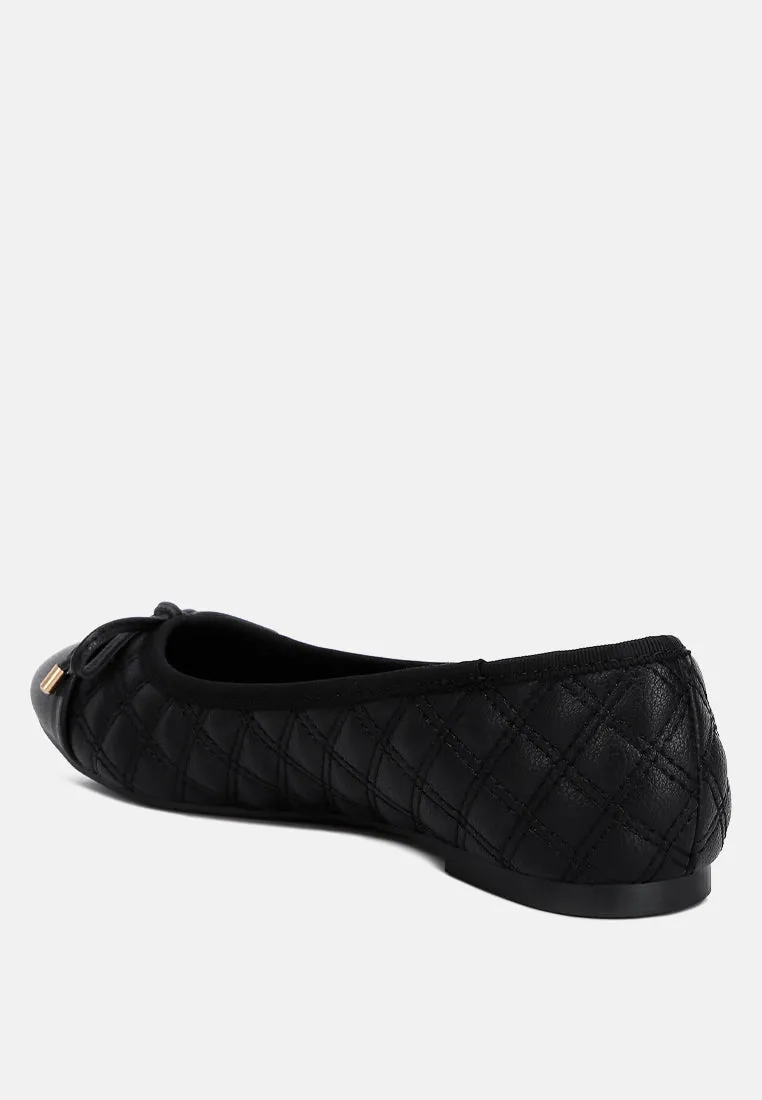 Quilted Faux Leather Ballerinas By MODE