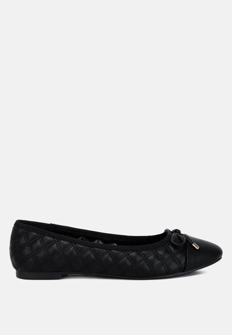 Quilted Faux Leather Ballerinas By MODE