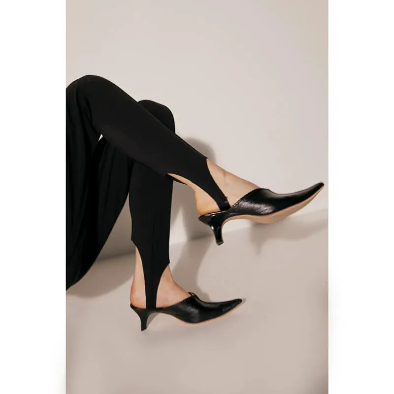 Rimless Pointed-Toe Mules