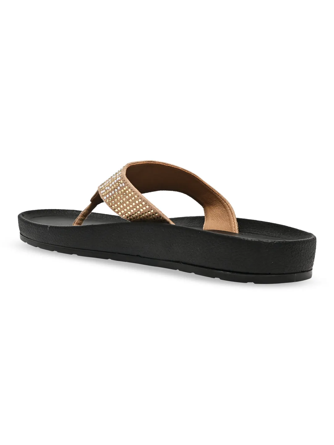 Rocia By Regal Beige Women Casual Flat Flexi Sole Sandals