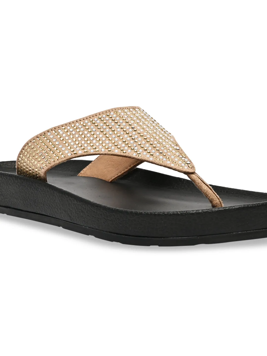 Rocia By Regal Beige Women Casual Flat Flexi Sole Sandals