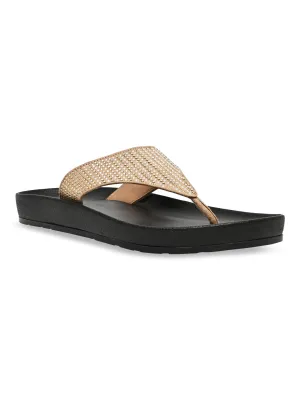 Rocia By Regal Beige Women Casual Flat Flexi Sole Sandals