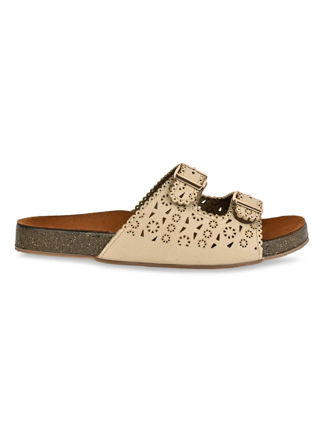 Rocia By Regal Beige Women Casual Laser Cut Flats