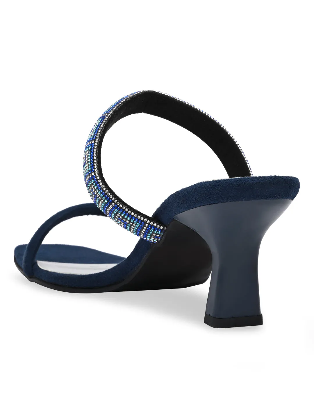 Rocia By Regal Blue Women Diamond Encrusted Stilettos