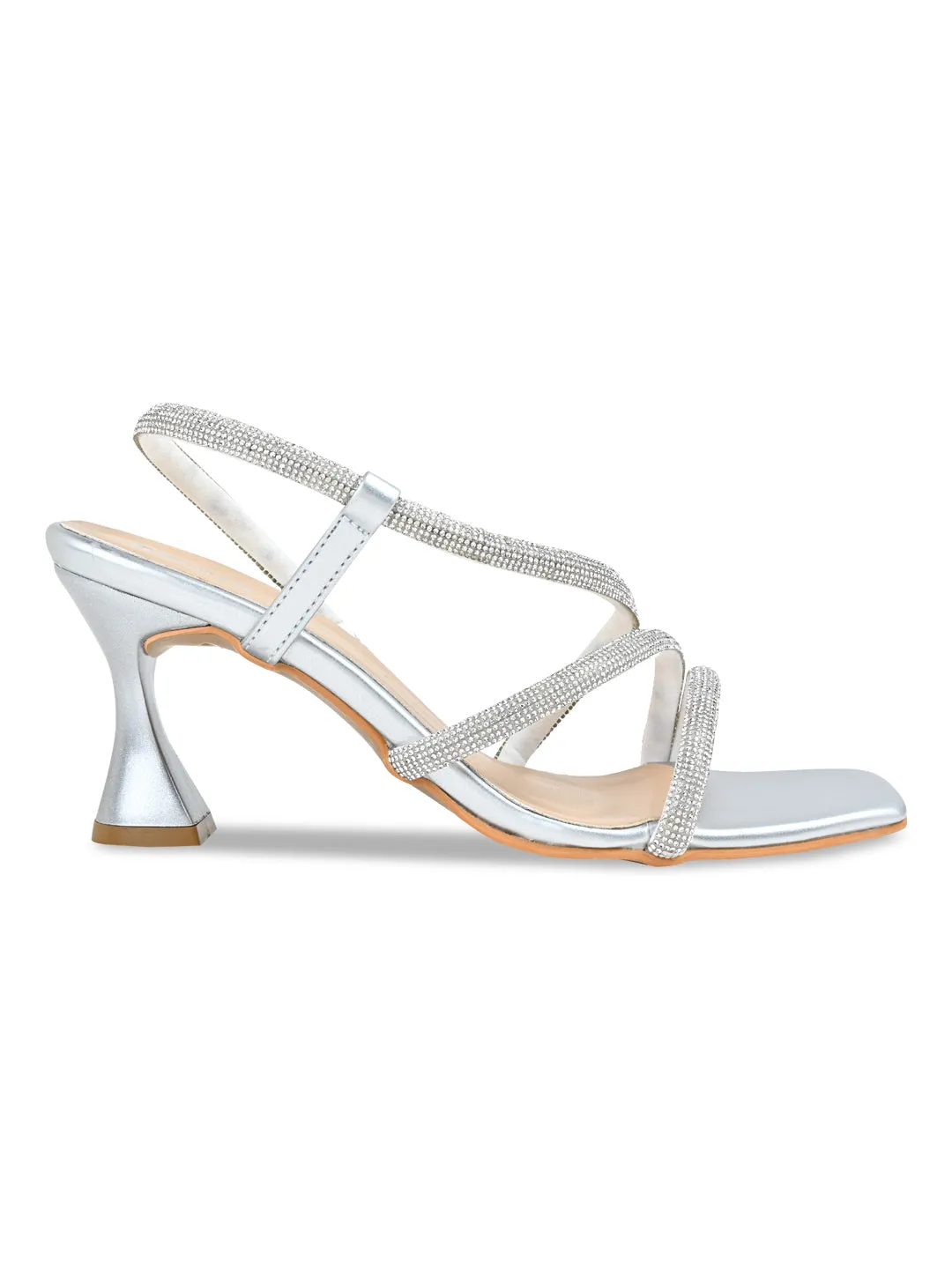 Rocia By Regal Silver Women Diamond Embellished Stilettos