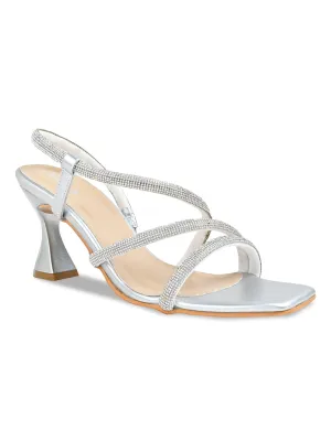 Rocia By Regal Silver Women Diamond Embellished Stilettos