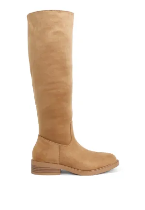 Round Toe Microfiber Calf Boots By RUW