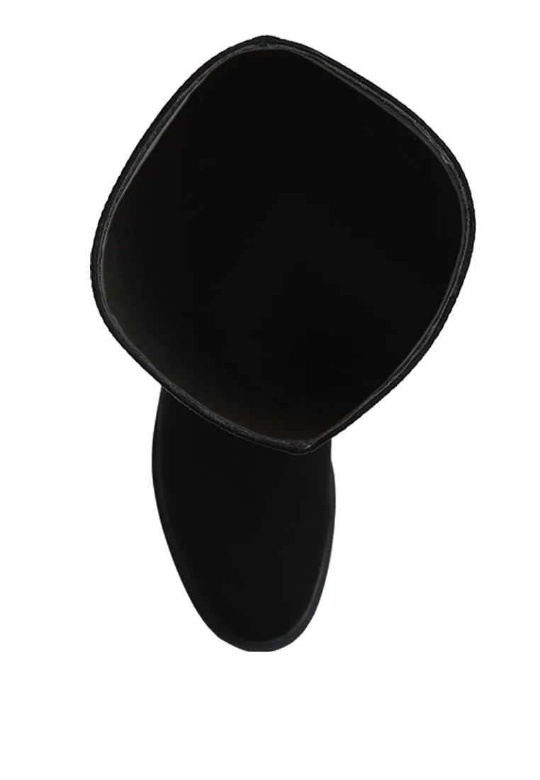 Round Toe Microfiber Calf Boots By RUW