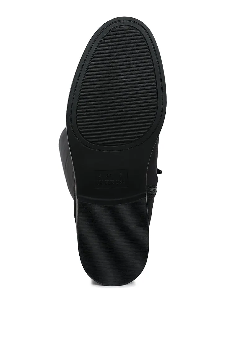 Round Toe Microfiber Calf Boots By RUW
