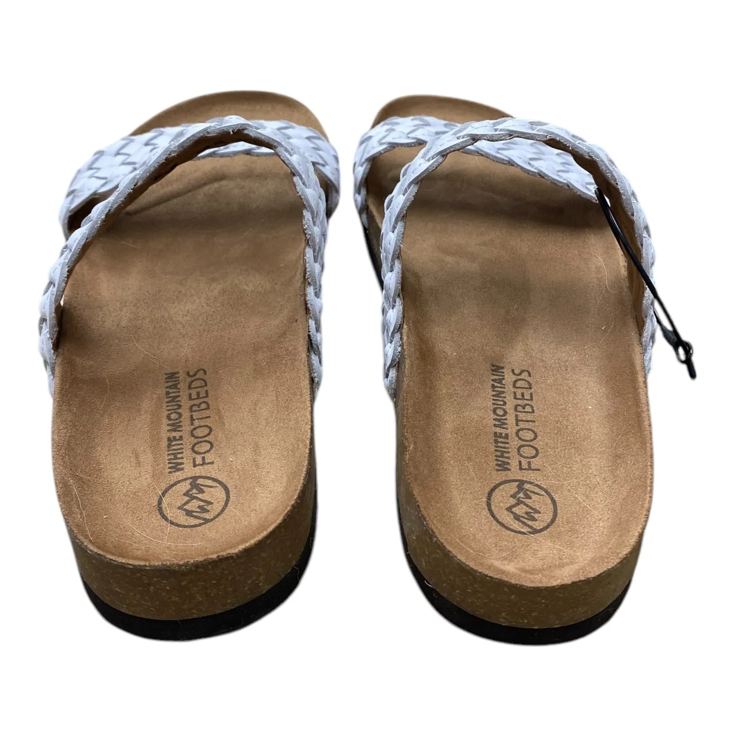 Sandals Flats By White Mountain In Tan & White, Size:10