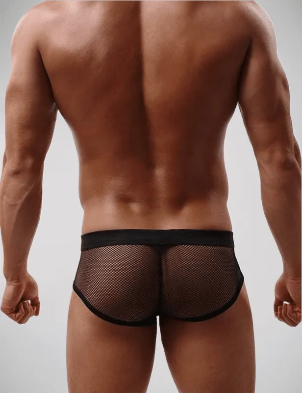 Scandals Men's Fishnet Briefs - High-Quality Black Fishnet Underwear | Sleek & Comfortable Fit