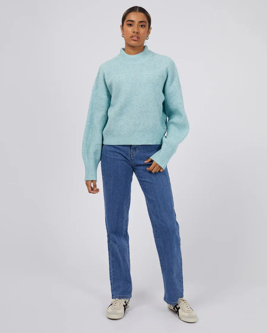 SILENT THEORY EDEN KNIT JUMPER SEAFOAM
