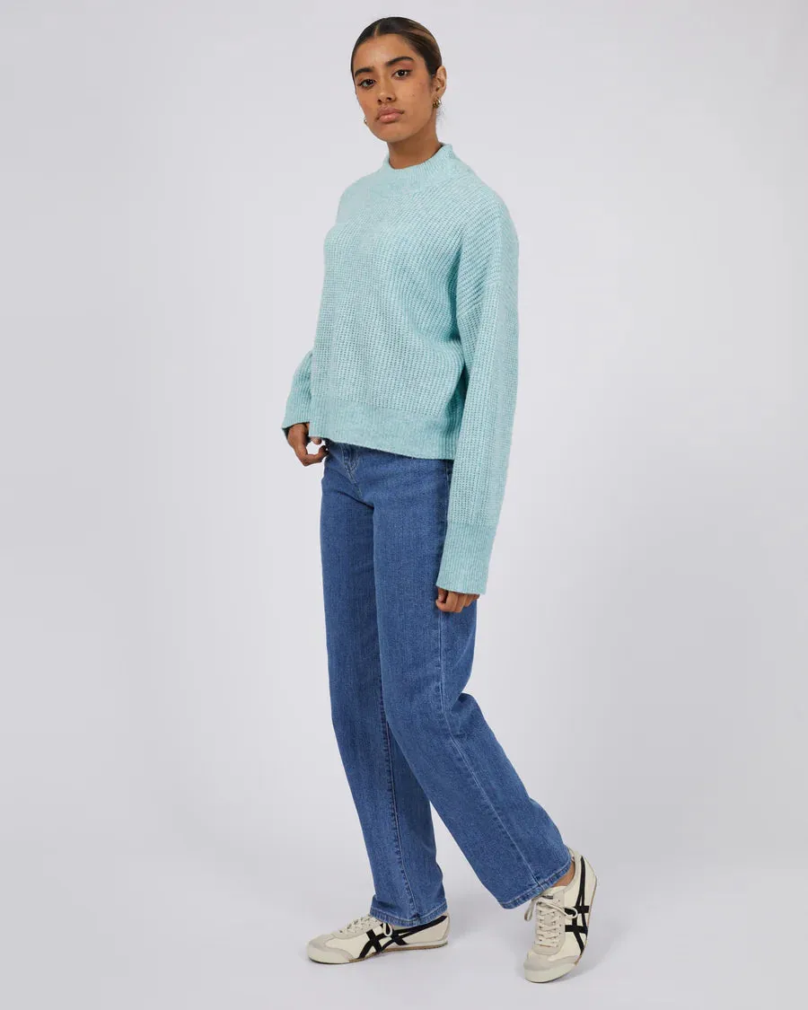 SILENT THEORY EDEN KNIT JUMPER SEAFOAM