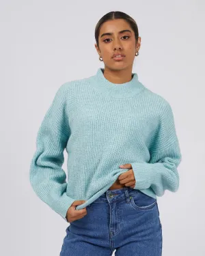 SILENT THEORY EDEN KNIT JUMPER SEAFOAM