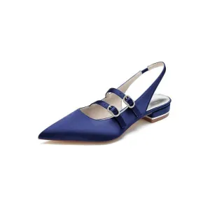 Simple Slingback Pointed Toe Flats