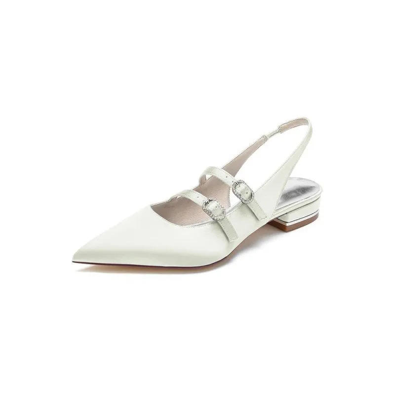 Simple Slingback Pointed Toe Flats