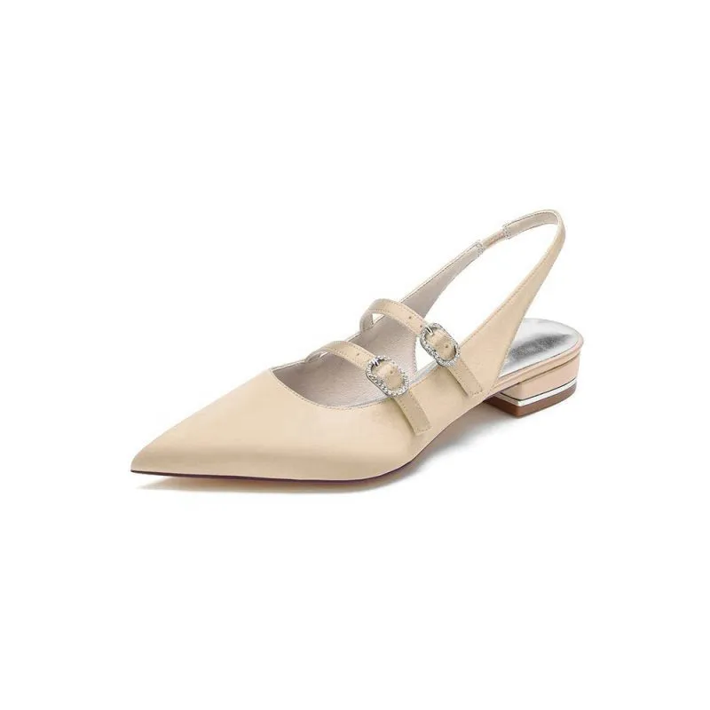 Simple Slingback Pointed Toe Flats