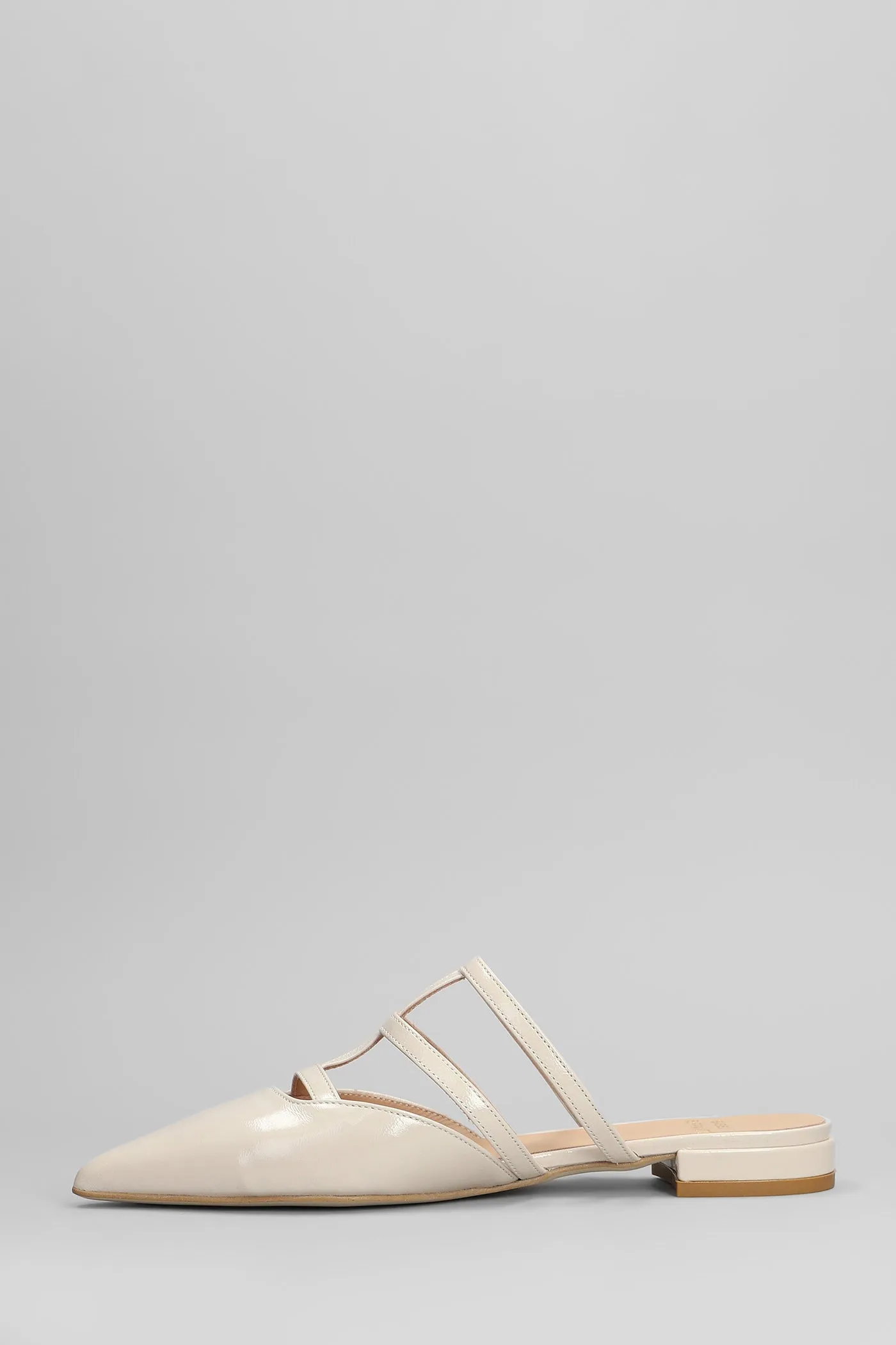 Slipper-Mule in beige leather