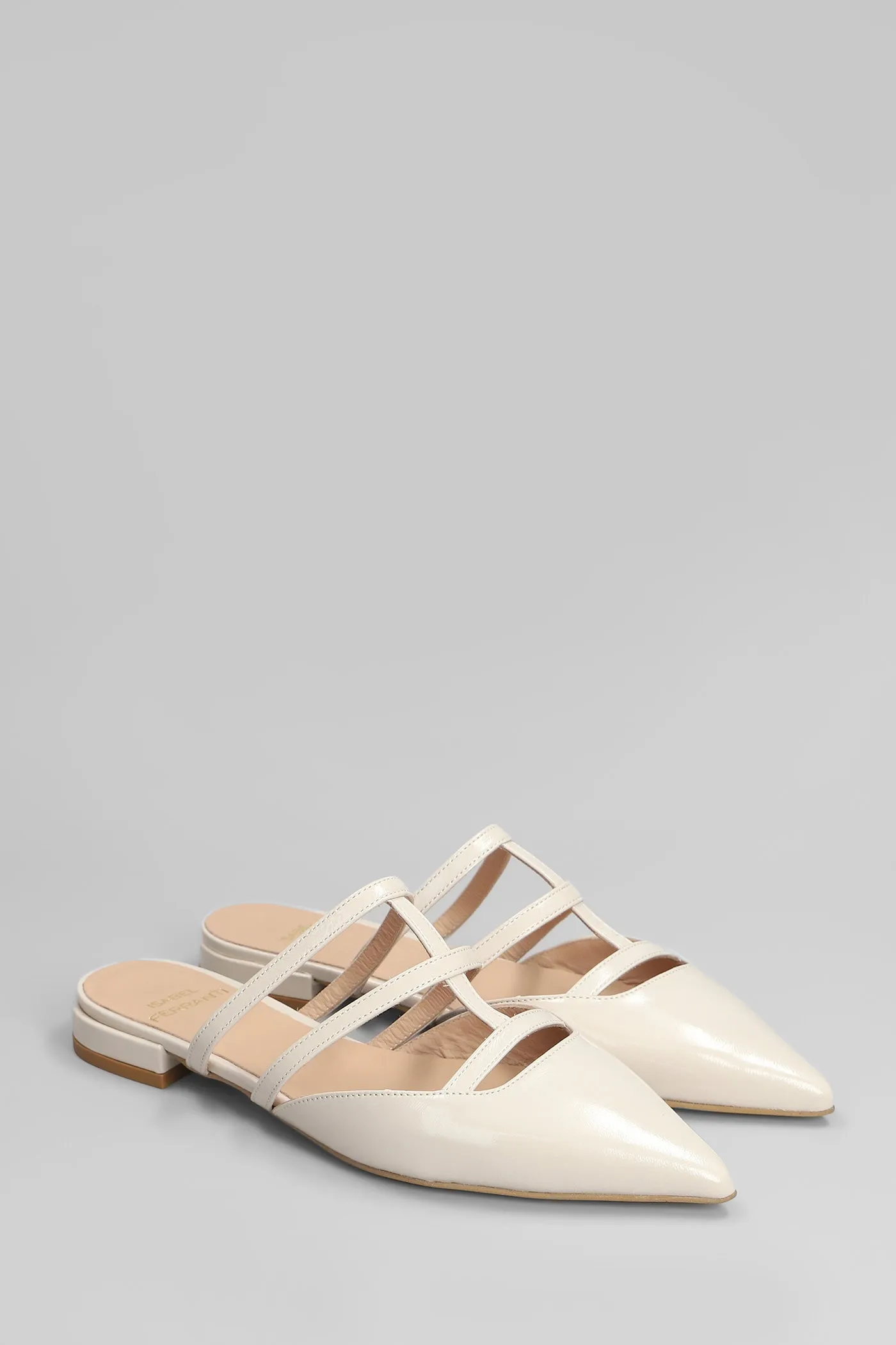 Slipper-Mule in beige leather