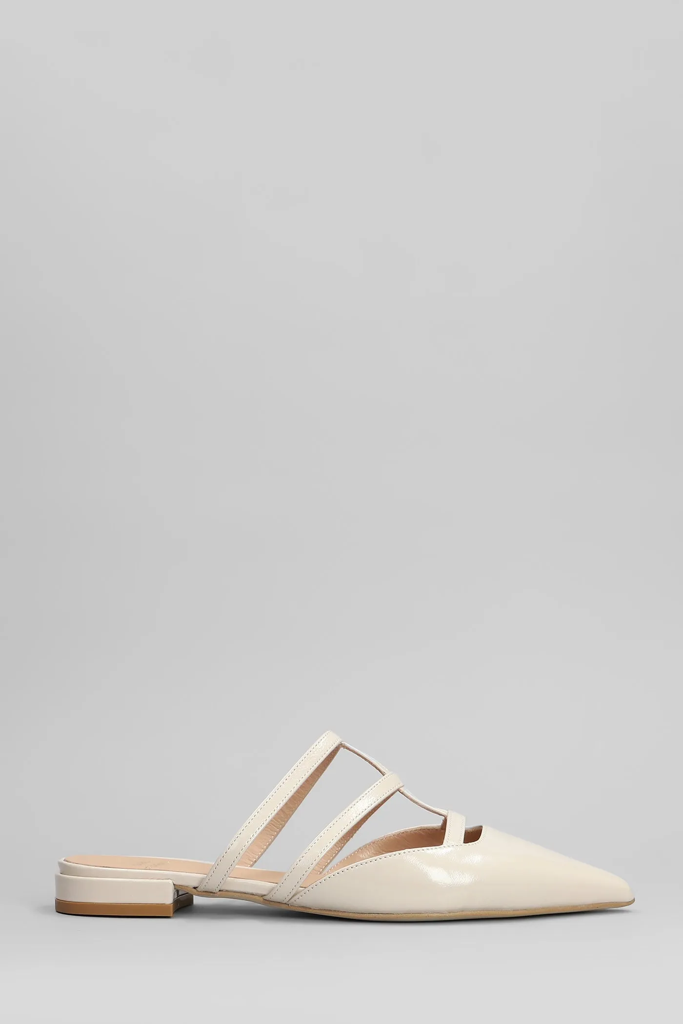 Slipper-Mule in beige leather