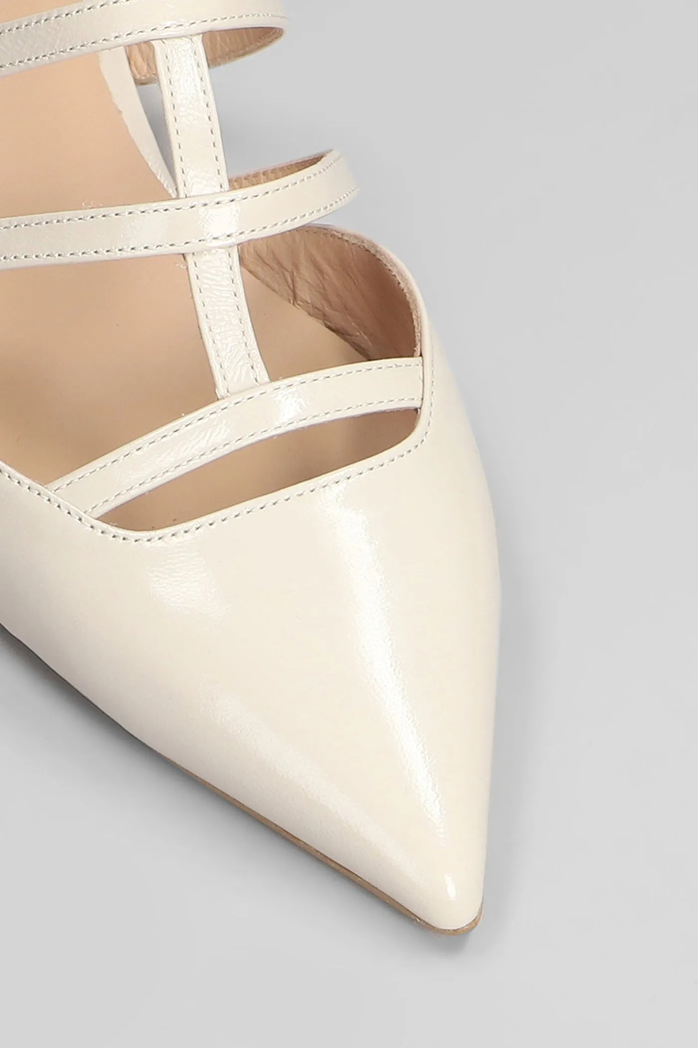 Slipper-Mule in beige leather