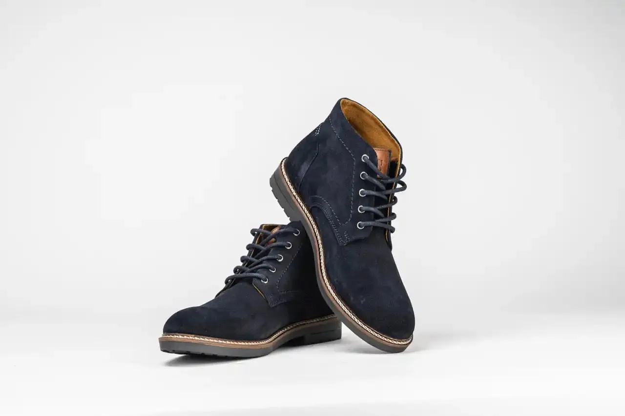 Sloane Mens Brooks 21022 Desert Boots Navy Suede