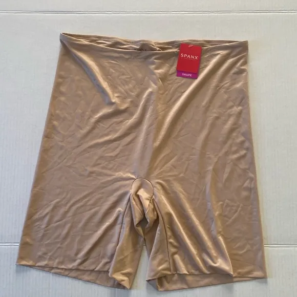 Spanx Women 3X Power Conceal-Her High-Waisted Mid-Thigh Short Narural Glam New