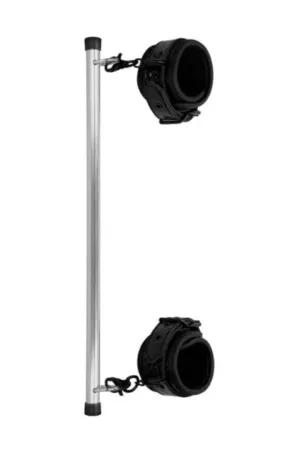 Spreader Bar with Comfortable Ankle Cuffs for BDSM Play - 16 Inch Neoprene & Vinyl Design