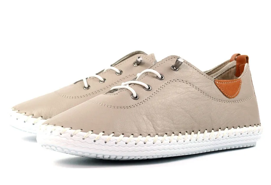 St Ives Leather Plimsoll