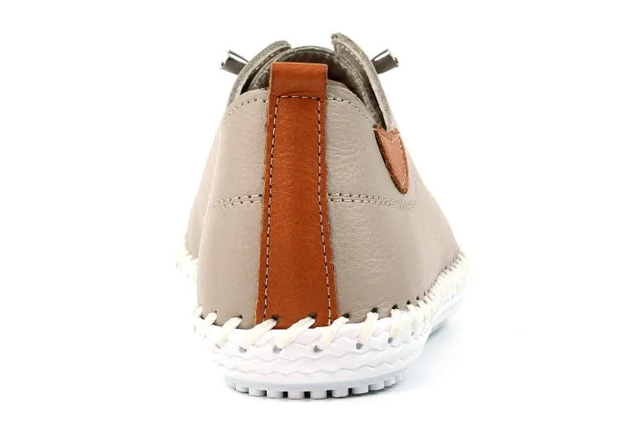 St Ives Leather Plimsoll