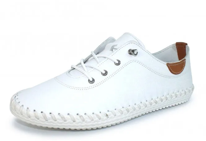St Ives Leather Plimsoll