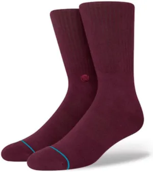 Stance Socks Unisex Icon Burgundy