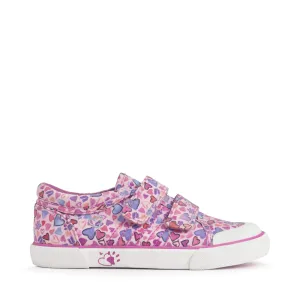 Start Rite - Loveheart - Pink Heart - Canvas Shoes