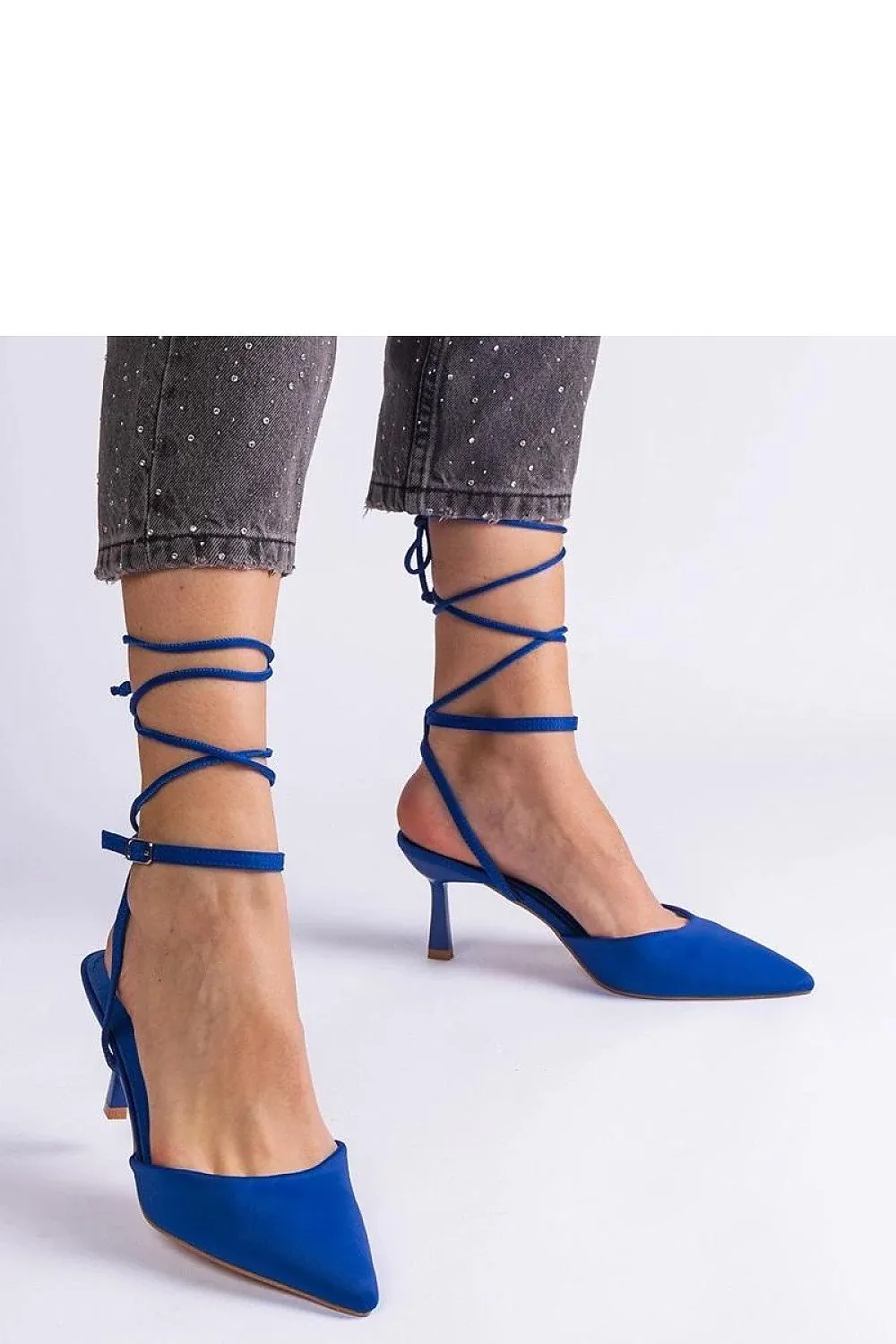 Strappy high heels