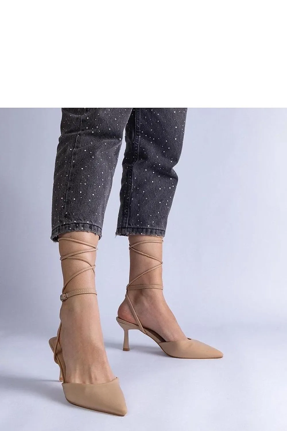 Strappy high heels