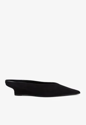 Suede Sharp Mules