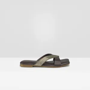 SYLCON Women's Casual Floral Slip-On Slide Sandals