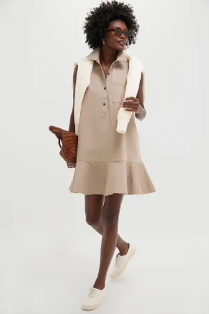 Tan Khaki Sleeveless Callahan Dress