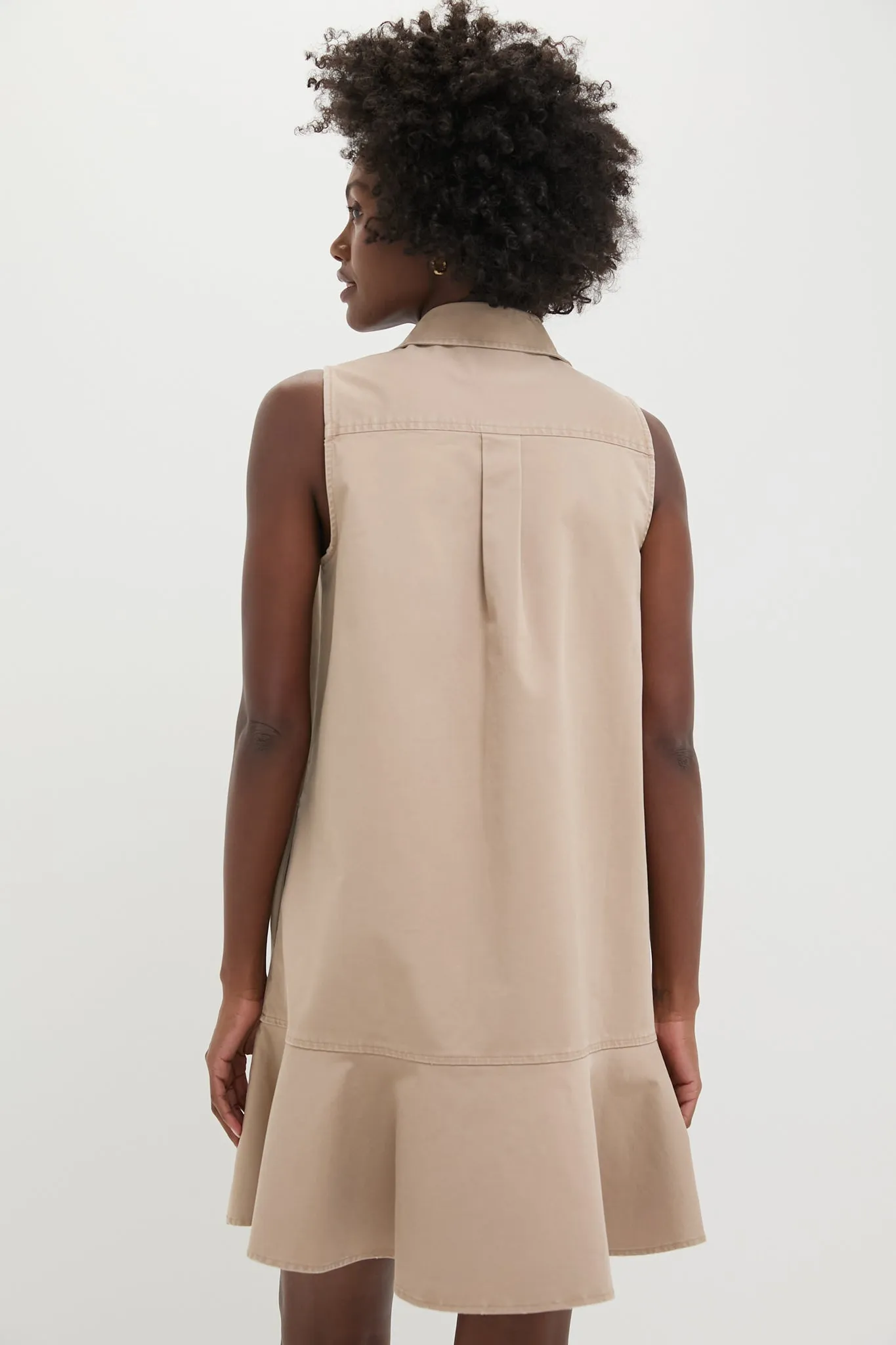 Tan Khaki Sleeveless Callahan Dress