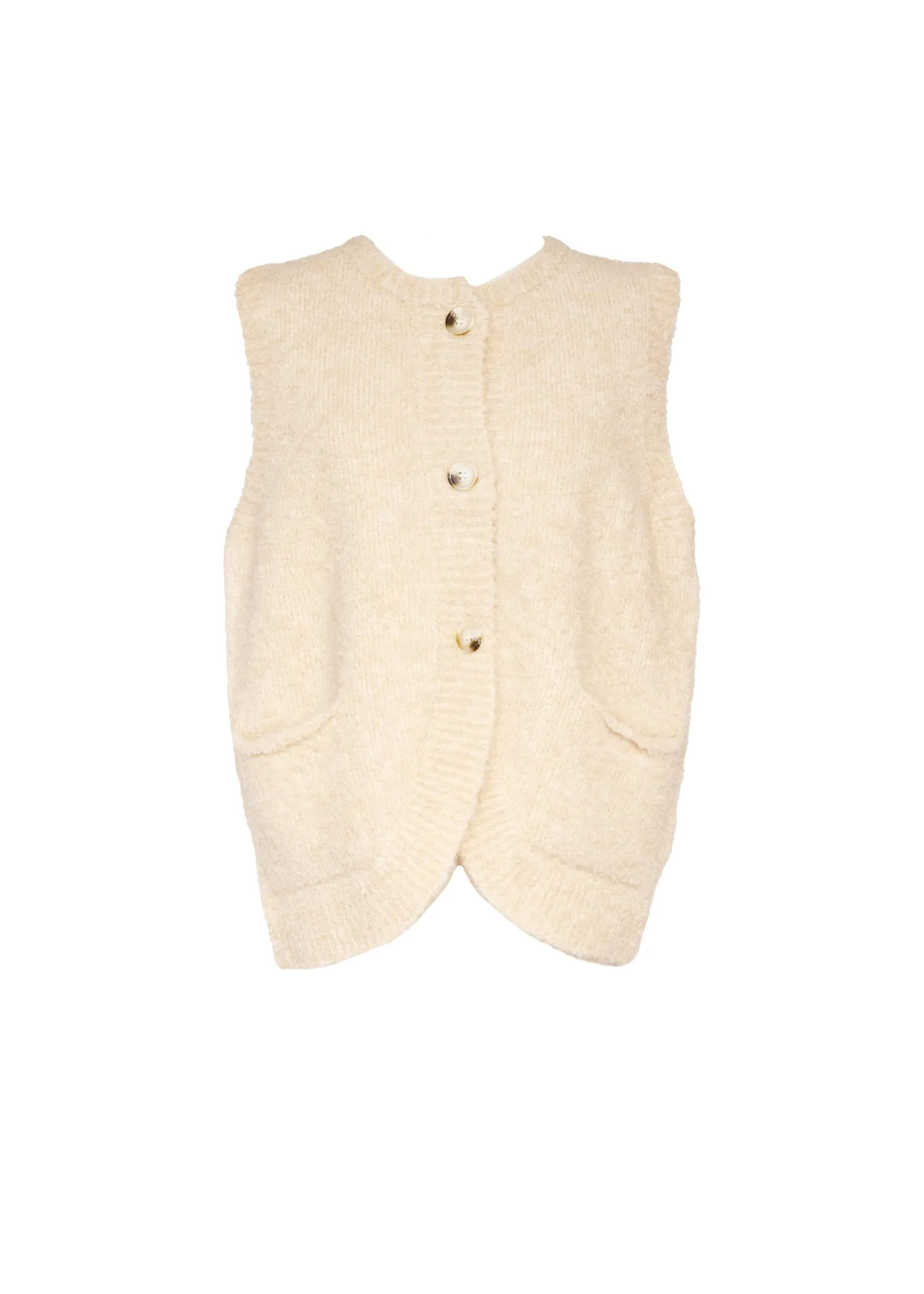 Tarragon Knitted Vest - Beige
